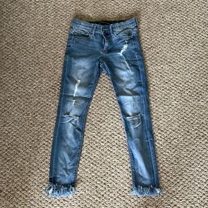 Mid-rise cropped jeans